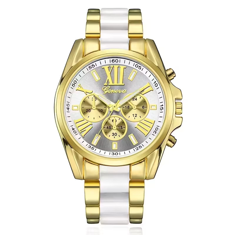 yolako Armbanduhr Quarz, Gold, Schwarz, Herren - Bild 4