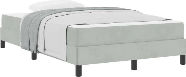vidaXL Boxspringbett mit Matratze und Taschenfederkern in Hellgrau, B/T/H: 120 x 220 x 45 cm - Bild 1