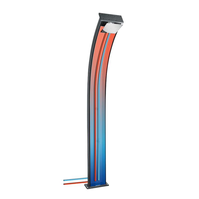Formidra Hybriddusche Dada Curve Solar Dusche aus Aluminium in Anthrazit mit 40 l Volumen - Bild 4