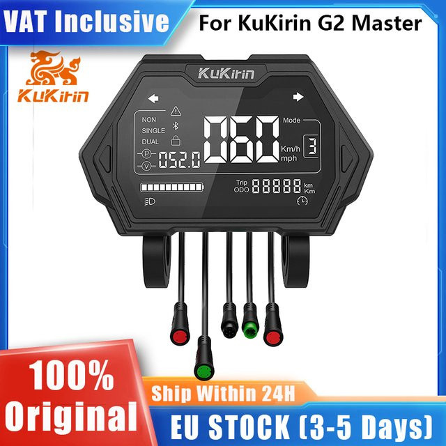 Original LCD-Display für Kukirin G2 Master Elektroroller Armaturenbrett Digitaler Tachometer in Schwarz - Bild 1