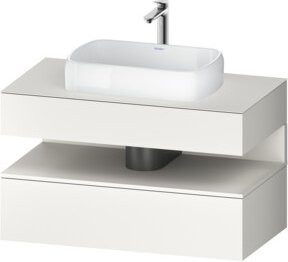 Duravit Waschtischunterschrank Qatego in Weiß mit einem Schubladen, B/T/H: 100 x 55 x 60 cm - Bild 1