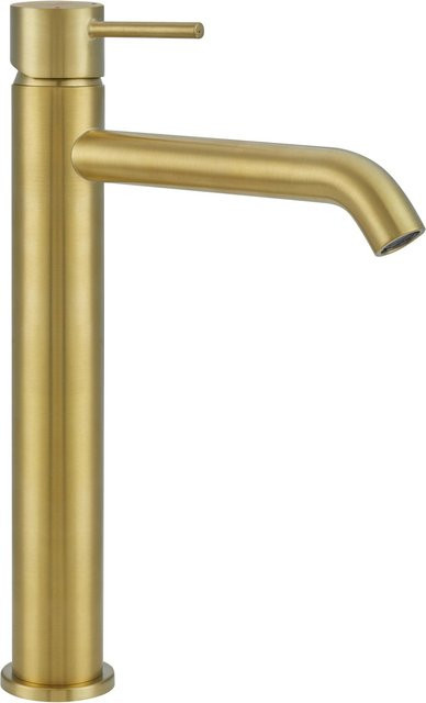 baliv Waschtischarmatur WT-631 aus Messing in Gold mit schwenkbarem Auslauf - Bild 1