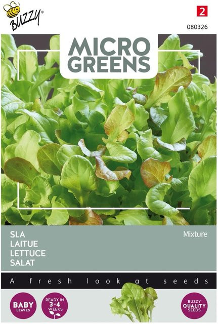 Buzzy Microgreens Salat Mischung Samen für Baby-Blatt-Auswahl, 1 g - Bild 1