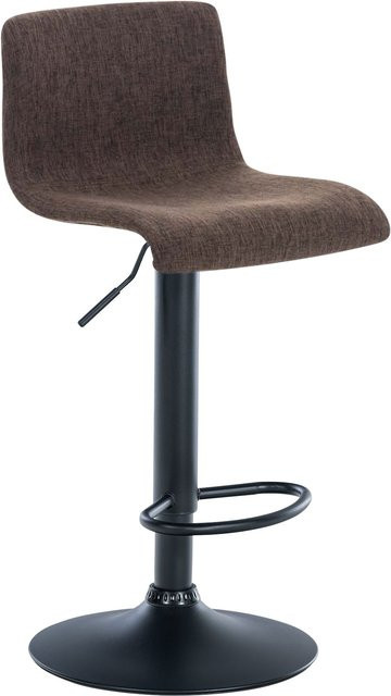 CLP Barhocker Hover aus Stoff mit Metall-Gestell, höhenverstellbarer Barstuhl mit Lehne und Fußstütze, drehbar und modernem Design - Bild 1