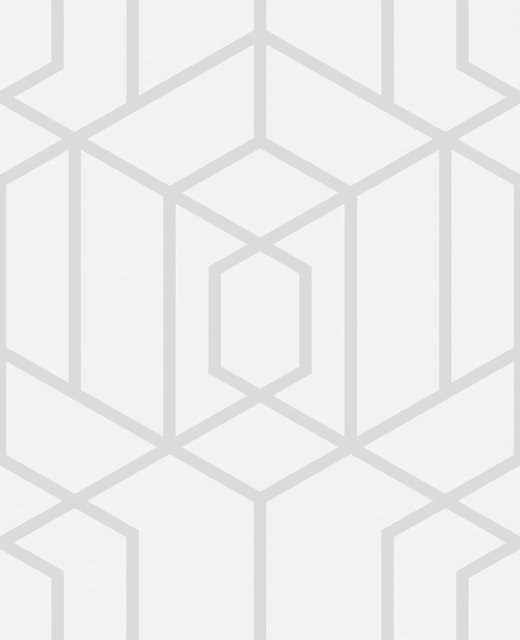 Julien Macdonald Vliestapete Disco Vogue in Silver mit geometrischem Design - Bild 1