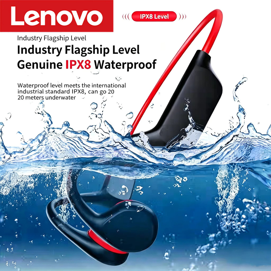 Lenovo Open-Ear Bluetooth 5.4 Kopfhörer mit Mikrofon, schweißfest, Schwarz - Bild 2