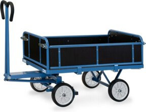 Fetra Handpritschenwagen 6453V in Blau mit Vollgummi-Reifen und 700kg Tragkraft - Bild 1