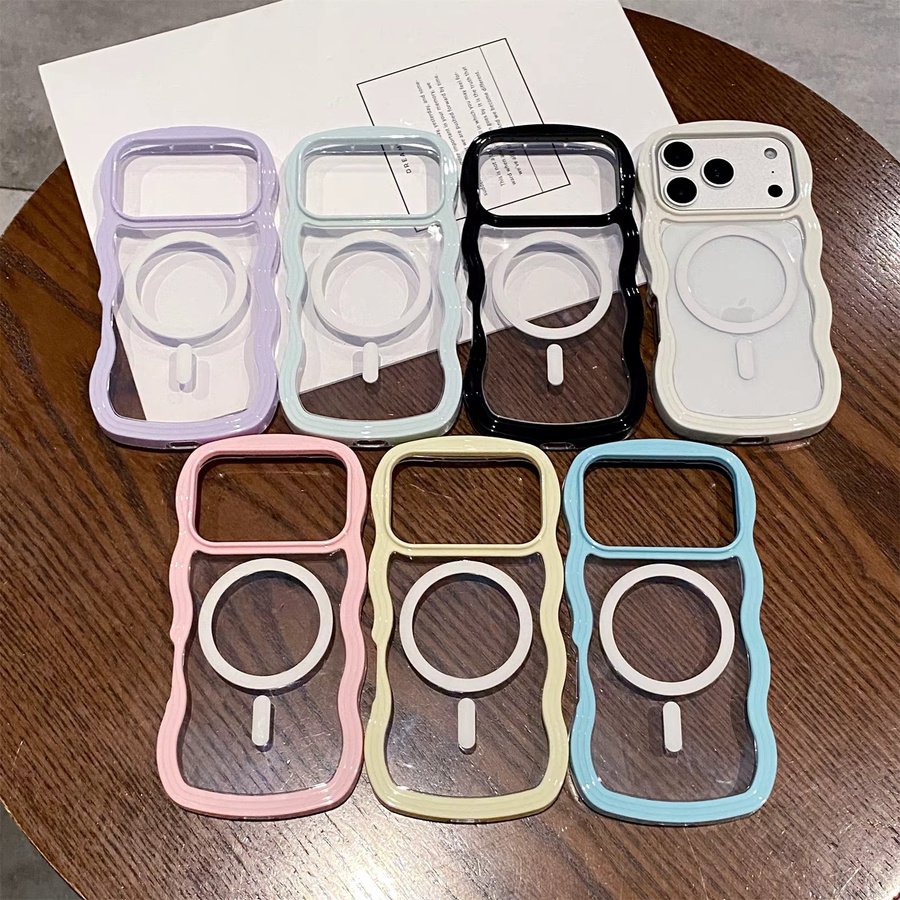 Big Wave magnetische 2-in-1 Handyhülle für Apple iPhone 17 16 15 14 13 12 Pro Max Plus in Blue und Multicolour - Bild 2