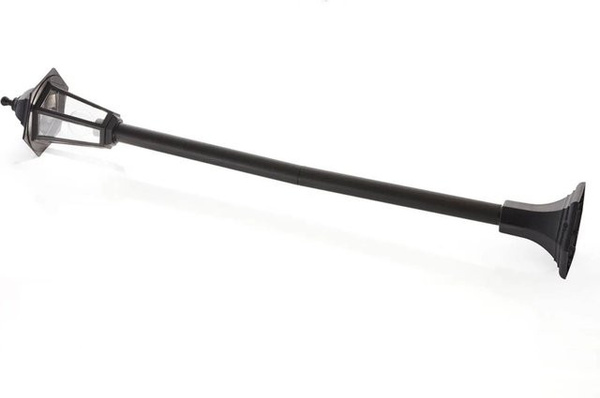 Lindby Außenleuchte Nane Laterne Schwarz Retro Vintage Antik, 1-flammig E27, IP44, H: 60,0 cm, B: 17,1 cm, T: 122,0 cm