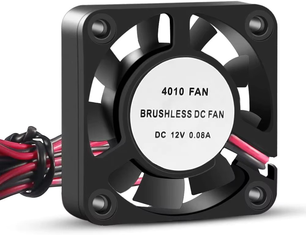 AOKIN 4er-Set 3D-Drucker-Lüfter, bürstenlose Gebläselüfter mit Öllager, DC 12 V, Schwarz, B/T/H: 40 x 40 x 10 mm - Bild 3
