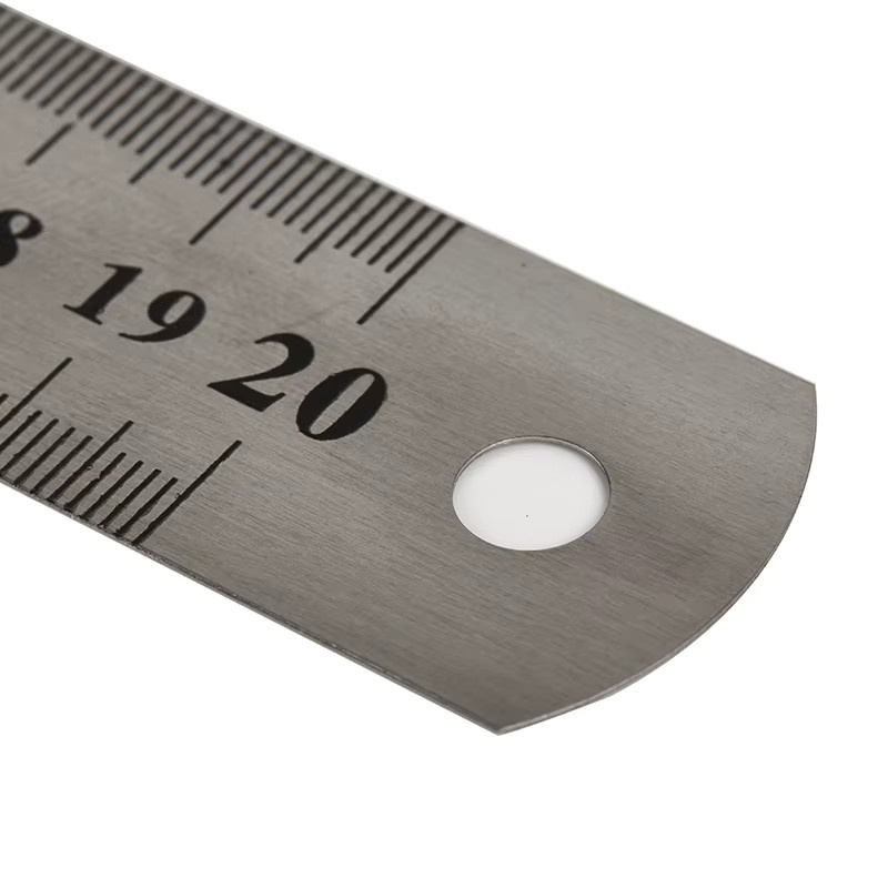 Doppelseitiges Edelstahl Metall-Lineal YY30 in Silber, Länge: 15 cm - Bild 3