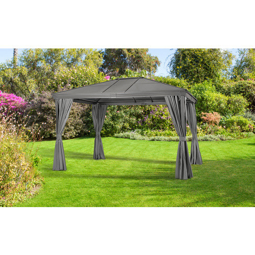 CASAYA Hardtop-Pavillon modern mit Fenster in Grau und Anthrazit, B/T/H: 360 x 270 x 300 cm - Bild 2