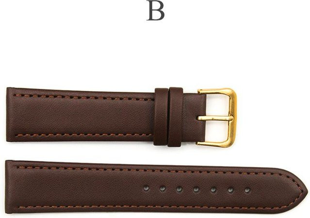Lederarmband Unisex, Litschi-Muster, braun, Edelstahl-Schnalle, 22mm - Bild 1
