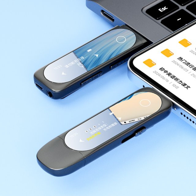 Famue MP3-Player mit Bluetooth, USB-C und USB-A Doppelstecker, 64GB Speicher, Schwarz - Bild 1