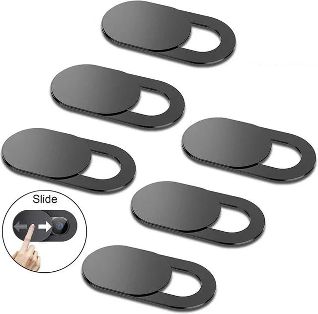 Universal Webcam Abdeckung Magnetischer Kamera Shutter Slider aus Kunststoff für Laptop PC Macbook und Tablet in Schwarz - Bild 1