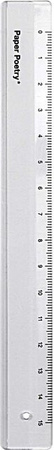 Rico Design Paper Poetry Lineal aus Kunststoff, Transparent, Länge: 15 cm