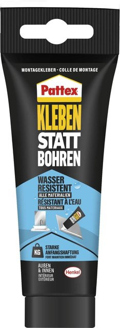 Pattex Montagekleber Kleben statt Bohren wasserresistent in Weiß, 142 g - Bild 1
