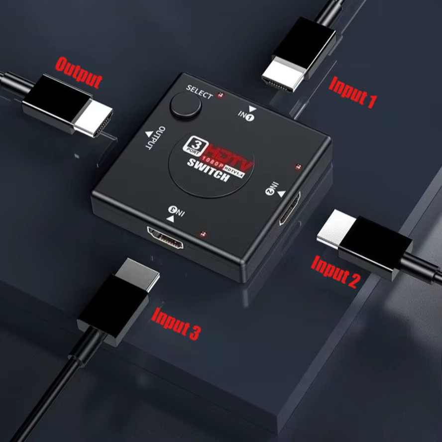 LccKaa HDMI Switcher 3 in 1 Out, 4K Video Splitter und Adapter Konverter in Schwarz für PS4, TV Box, HDTV und PC - Bild 4