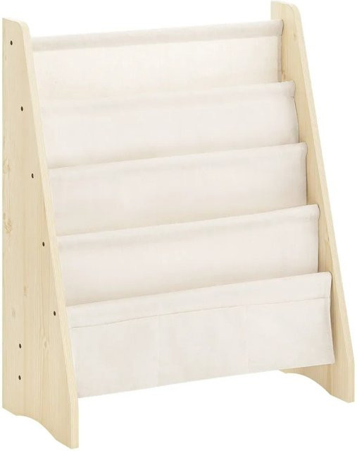 SoBuy Kinderregal KMB50-N Montessori Bücherregal mit 4 Stofffächern für das Kinderzimmer, B/T/H: 63 x 28 x 76 cm - Bild 1