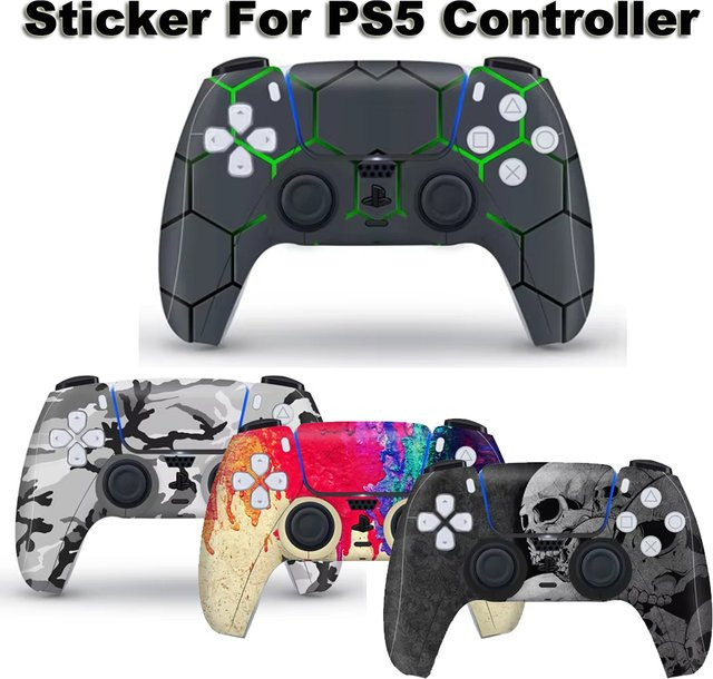 TECTINTER Vinyl-Aufkleber Set für PS5 Controller und PS5 Pro Slim Konsole in Multicolour - Bild 1