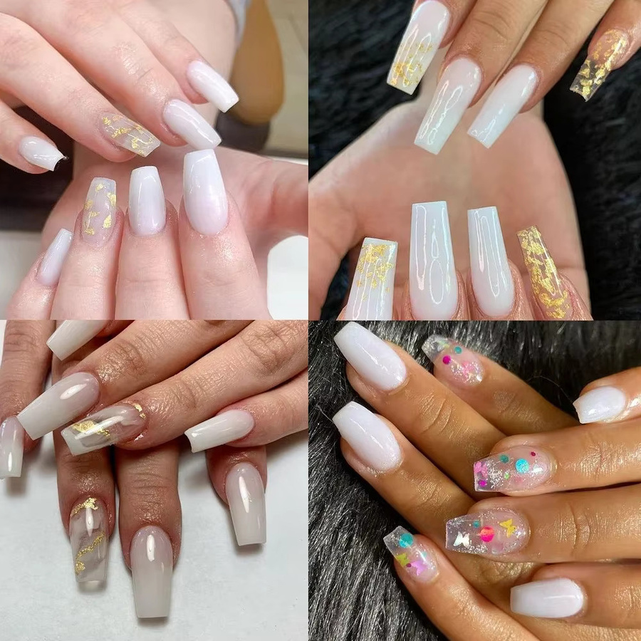 KODIES GEL Milky White Nagellack, Opal Jelly White, Glänzend - Bild 3