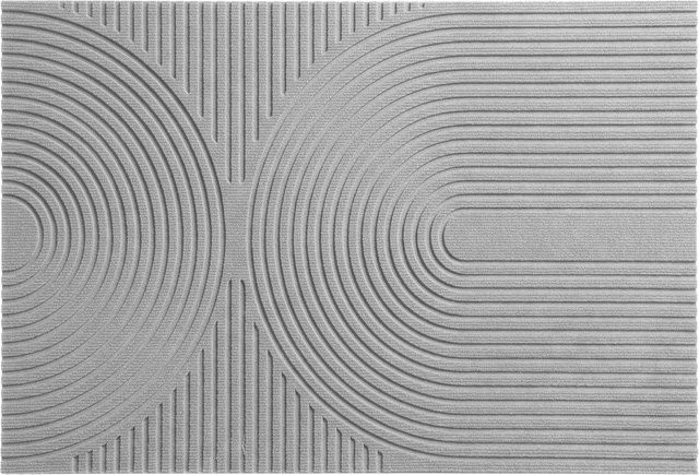 Floordirekt Schmutzfangmatte CIRCA Grau Wellen, B/B: 70 x 120 cm, rutschfest und waschbar - Bild 1