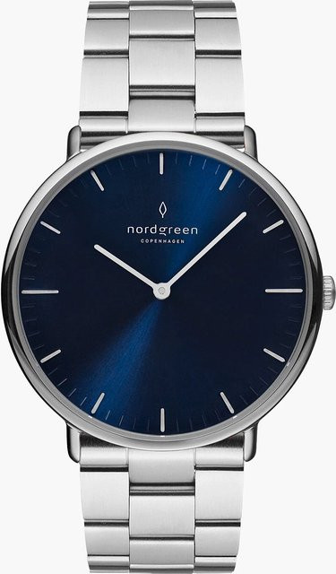 Nordgreen Herrenuhr Native, Quarz, Edelstahl, Blau, 40 mm, 3 ATM - Bild 1