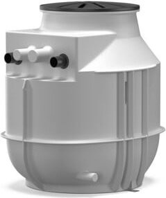 Wilo Schachtpumpstation DrainLift WS 40 E/MTS in Weiß mit 255 l Behälter - Bild 1