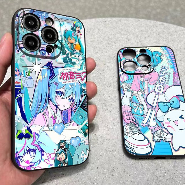 Moetch Kawaii Hatsune Miku Handyhülle für iPhone 11 12 13 14 15 16 17 Pro Max Plus XS Mini in Multicolour - Bild 1