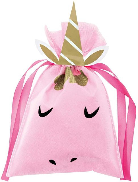 Rico Design Paper Poetry Geschenktüte Einhorn in Pink, B: 20 cm, H: 30 cm - Bild 1