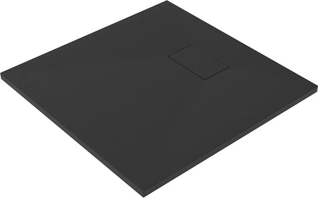 Aquabatos SMC Duschwanne Schwarz Steinoptik Quadratisch B/T: 80 x 80 cm mit rutschfester Oberfläche - Bild 1