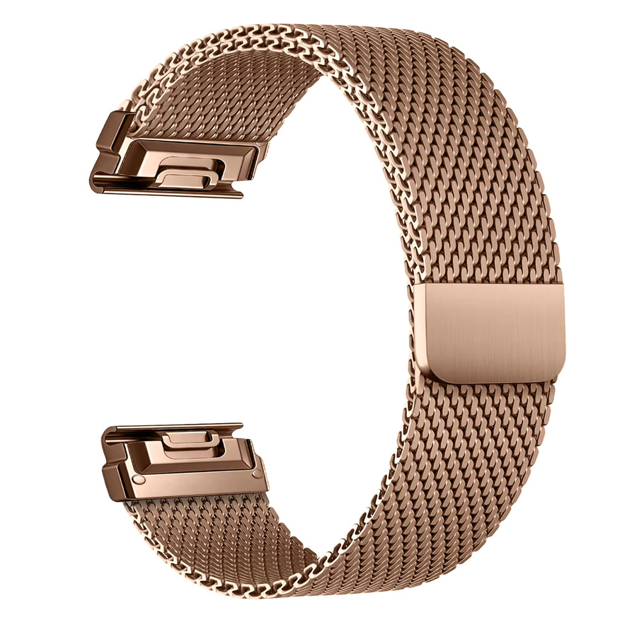 LCAPLE Uhrenarmband Milanaise, Edelstahl, Roségold, 22mm, 26mm, Unisex - Bild 1