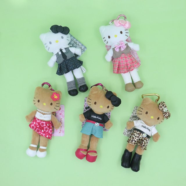 Sanrio Hello Kitty Plüschfigur Schlüsselanhänger, Leopardenmuster, 15cm - Bild 1