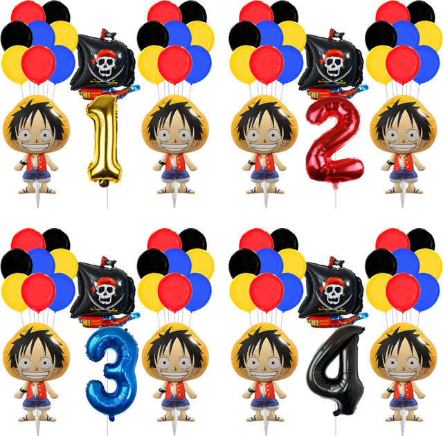 One Piece Anime Themen-Party Ballons Set von Bandai in Mehrfarbig für Kinder Geburtstage - Bild 1