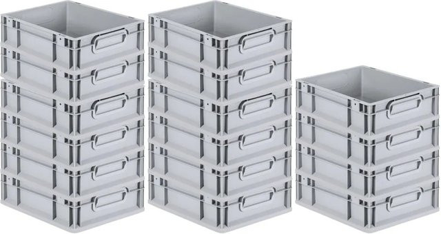 PROREGAL SuperSparSet 16x Eurobox NextGen Grip in Grau, H x B x T: 12 x 30 x 40 cm, 11 Liter - Bild 1