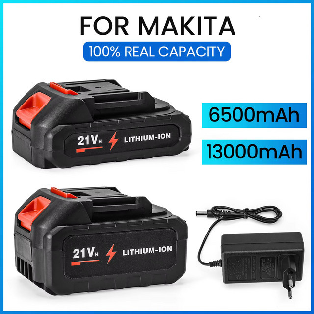 GECOFEER Lithium-Ionen-Ersatzakku 13000mAh für Makita, kompatibel mit BL1860B und BL1860 und BL1850, Schwarz - Bild 1
