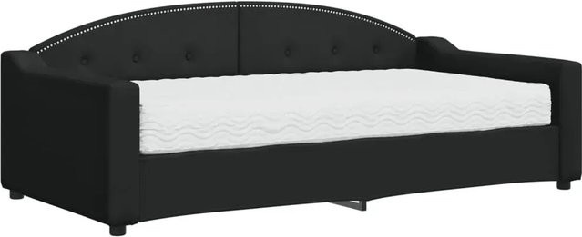 vidaXL Tagesbett mit Matratze Schwarz Stoff B/T/H: 190 x 90 x 75 cm - Bild 1