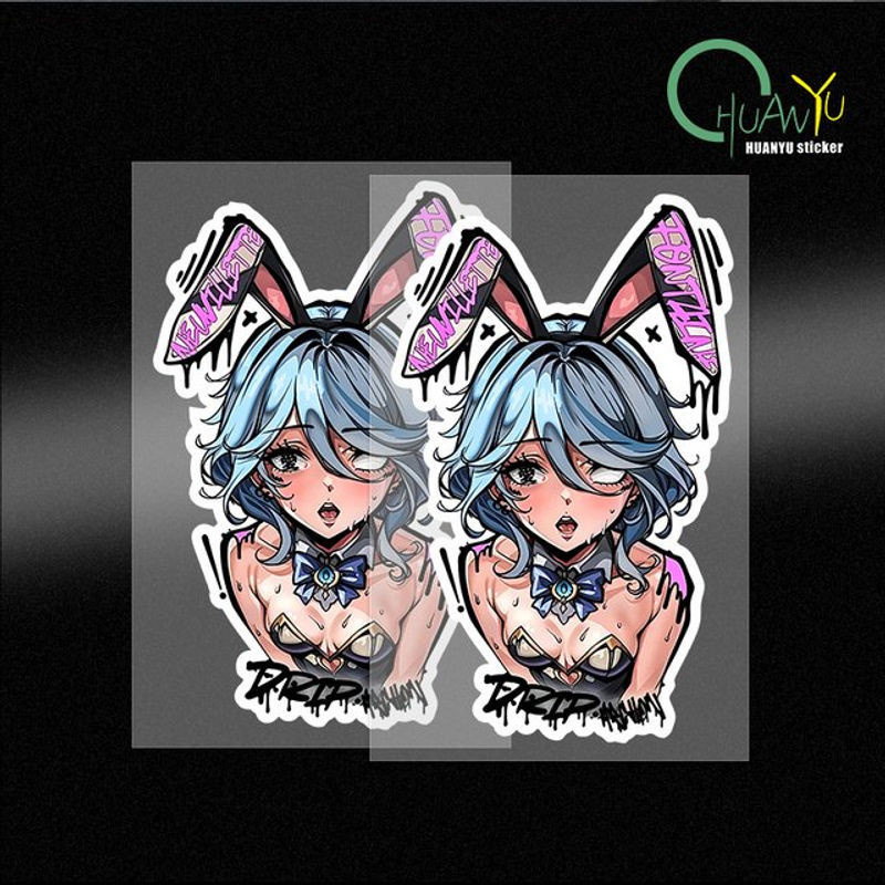 Chibi Genshin Impact Furina Graffiti Wandaufkleber für Laptop und Schlafzimmer, mehrfarbig - Bild 1