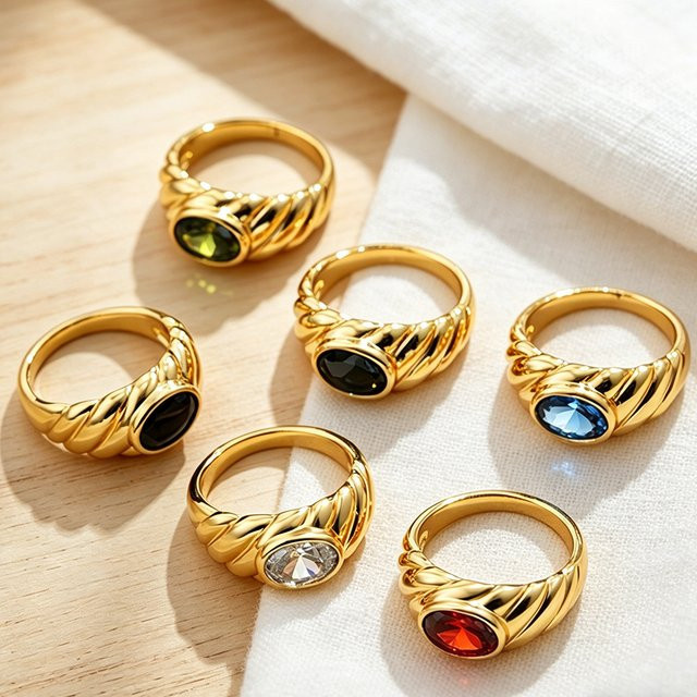 Erpels Ring, Edelstahl, Zirkonia, Damen - Bild 1