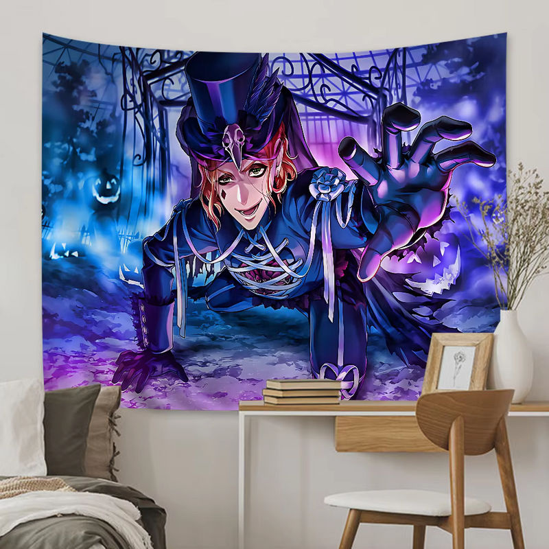 Twisted Wonderland Anime Wandteppich Science Fiction Wandkunst für dein Zimmer Dekor - Bild 6