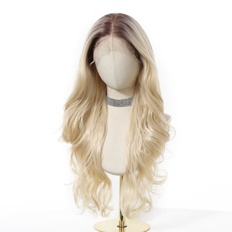 HENRY MARGU Perücke, Ombre Blonde, langes gewelltes Haar, Synthetische Faser - Bild 2
