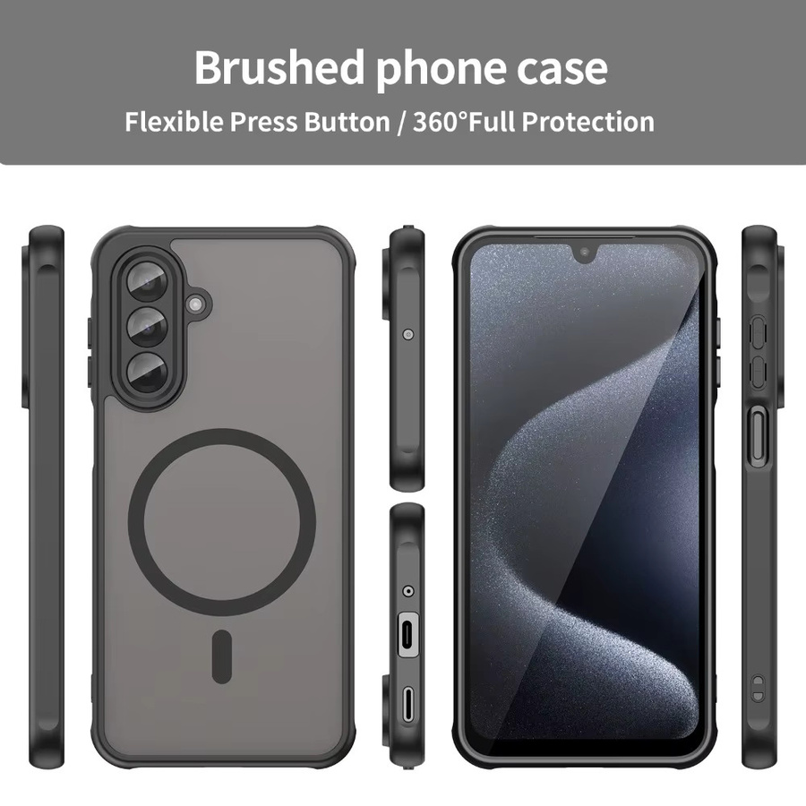 Stoßfeste Handyhülle für Samsung Galaxy A17, A07 4G und A55 5G mit magnetischer Rückseite für kabelloses Laden in Lila - Bild 2