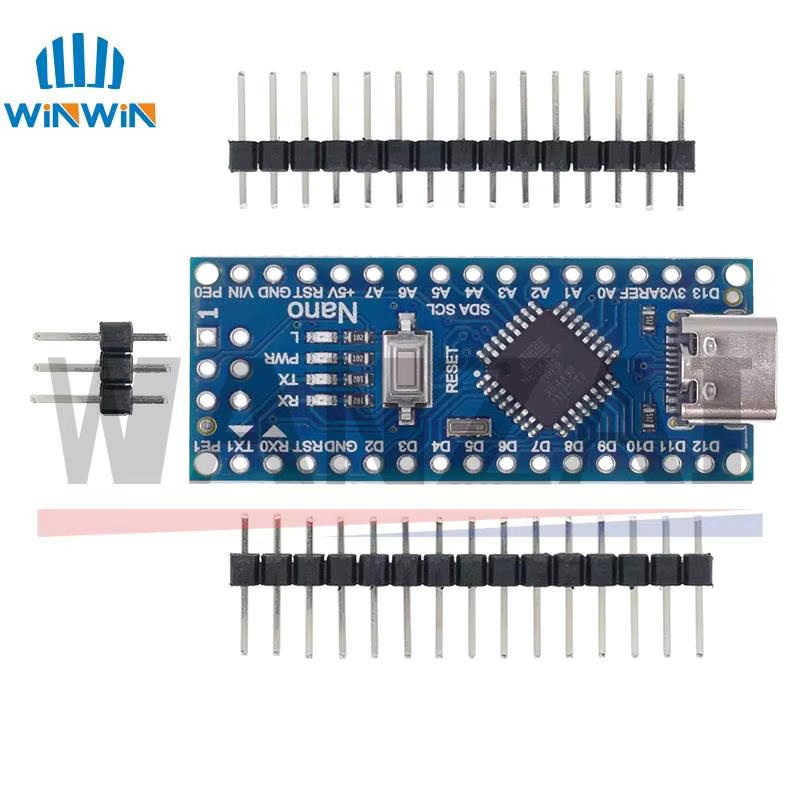 Bolantedz Nano 3.0 Mini Controller mit USB-C und Micro USB, ATmega328P/168P, 16 MHz, Blau - Bild 2