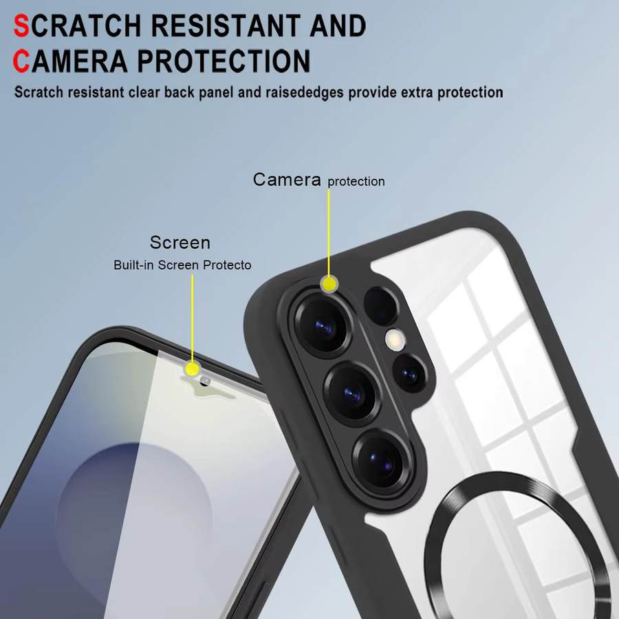 Transparente 360° Vollschutz-Hülle mit MagSafe Kompatibilität für Samsung Galaxy S26 S25 S24 S23 S22 S21 Ultra FE Plus A16 A26 A56 A07 Stoßfänger-Handyhülle - Bild 5