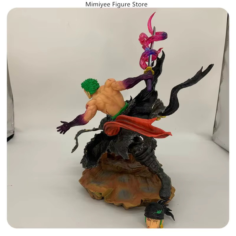 Bandai One Piece Roronoa Zoro Doppelköpfige Anime-Figur Modellstatue, 34cm - Bild 3