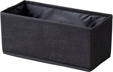 Fackelmann Aufbewahrungskorb FM Körbchen aus Textil, faltbar, Schwarz, H: 28,0 cm, B: 13,0 cm, T: 12,0 cm - Bild 1