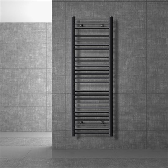 LuxeBath Badheizkörper Sahara Anthrazit Gerade mit Seitenanschluss B: 50 cm, H: 150 cm - Bild 1
