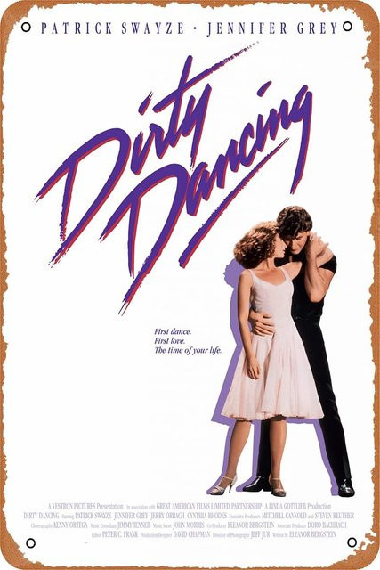 QIAN&XII Dirty Dancing Filmplakat Retro-Metallschild Wanddekoration Mehrfarbig B: 20,0 cm, H: 20,0 cm - Bild 1