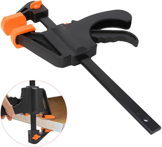 Meterk Speed Bar Quick Ratcheting Clamp Release Ratchet für Holzbearbeitung, Schwarz - Bild 1