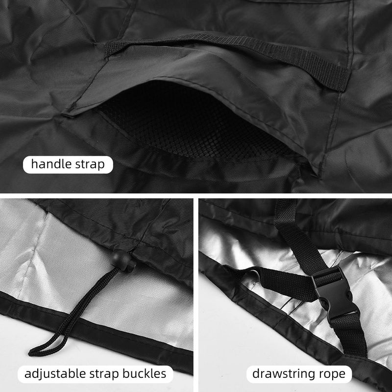 TOMTOP JMS Outdoor Vorbereitungstischabdeckung aus 420D Polyester, wasserdicht und belastbar, Schwarz, B: 101,6 cm, T: 61 cm, H: 81,28 cm - Bild 5